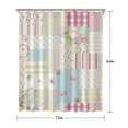 thumbnail image 5 of Pioneer Flower Floral Print Pattern Shower Curtain 72"x84" ,Bathroom Decorative Shower Curtains Set with 12 Hooks,Modern Waterproof Washable Shower Curtain, 5 of 6