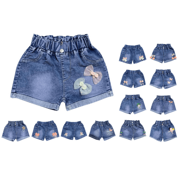 Ahuyic Toddler Kids Leisure Clothes,Summer Unisex Short Pants,Fashion Toddler Girls' Printed Jeans Short Pants Summer Casual Loose Jeans Short Pants For Girls