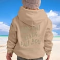 thumbnail image 3 of SGMVNU Hoodies for Girls Boys Inspirational Graphic 12-13 Years Oversized Y2K Hooded Sweatshirt with Pockets Autumn Winter Outfit Khaki, 3 of 7