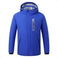 thumbnail image 2 of Meichang Heated Rain Jacket Coldproof Warm Up Heated Hoodie Unisex Waterproof Rain Coat Cotton Padded Electric Heating Jackets for Outdoor Travel Skiing Camping, 2 of 3