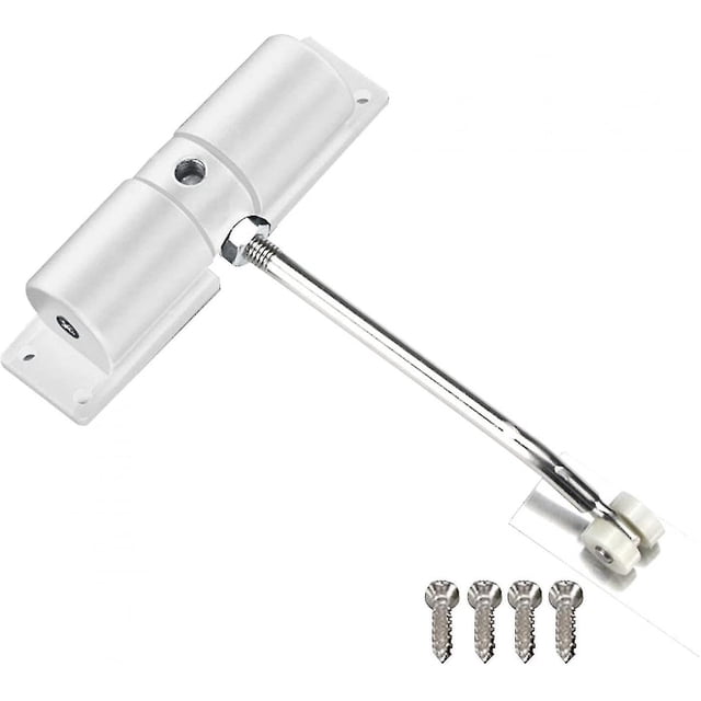 Cierrapuertas automático ajustable con tornillos, aleación para uso doméstico (plata, 167*125 mm)