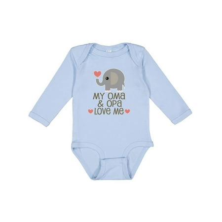 

Inktastic Oma and Opa Love Me Gift Baby Boy or Baby Girl Long Sleeve Bodysuit