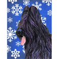 thumbnail image 1 of 11 x 15 In. Briard Winter Snowflakes Holiday Flag, Garden Size, 1 of 1