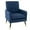 Blue, variant on Spaco Linen Fabric Accent Chair with Removable Seat Cushion, Thick Padded Cozy Lounge Chair, Leisure Sofa Chair for Living Room, Bedroom, Dorm, Gray