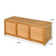 Gymax Acacia Wood Deck Box 47 Gallon Garden Backyard Storage Bench