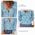 thumbnail image 5 of Blusa Túnica Camisa Fluida De Otoño Blusa Con Cuello En V Blusa Floral De Otoño Top Con Dobladillo Con Volantes Blusa De Mujer De Manga Larga Con Cuello En V Floral Con Volantes ANGGREK Otros, 5 of 5