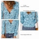 thumbnail image 3 of Blusa Túnica, Dobladillo Con Volantes, Suelta, Otoño, Camisa Fluida, Manga Larga, Cuello En V, Floral Para Dama Para Ir De Compras ANGGREK No, 3 of 5