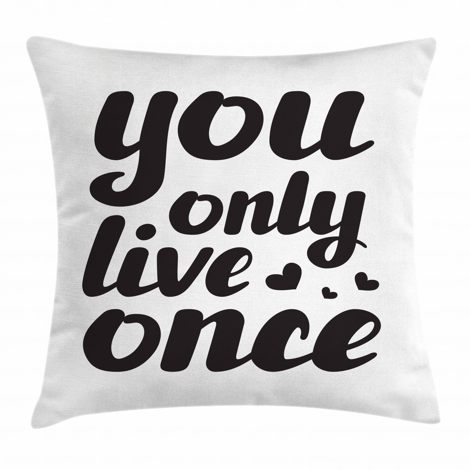 Optimistic Design with a Pink Umbrella Throw Pillow Live your dreams Live Your Dreams Enjoy your life 18x18 Play full out Multicolor