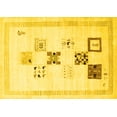thumbnail image 1 of Ahgly Company Indoor Rectangle Solid Yellow Modern Area Rugs, 5' x 8', 1 of 4