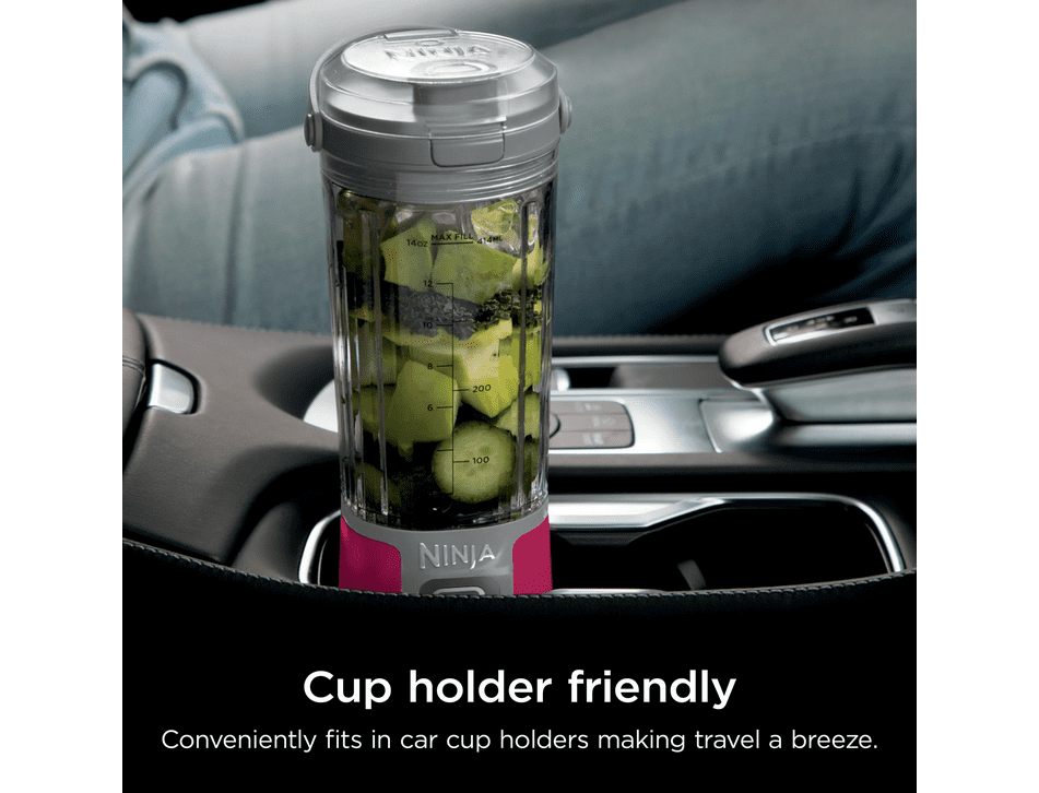 Restored Ninja Blast 16 oz. Personal Portable Blender with Leak Proof Lid & Easy Sip Spout, Perfect for Smoothies, Cranberry Red, BC100CR (Refurbished)