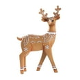 thumbnail image 2 of CoudarTitie Christmas Reindeer Statue Animal Adornment Home Decor for Porch Patio Office Brown Standing, 2 of 9