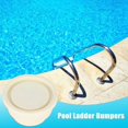 thumbnail image 5 of 2 Pieces Pool Ladder Buffer Inground Pool Ladder End Caps White Rubber Bumper Set for Pool Ladders, Universal Replacement Parts, 5 of 5