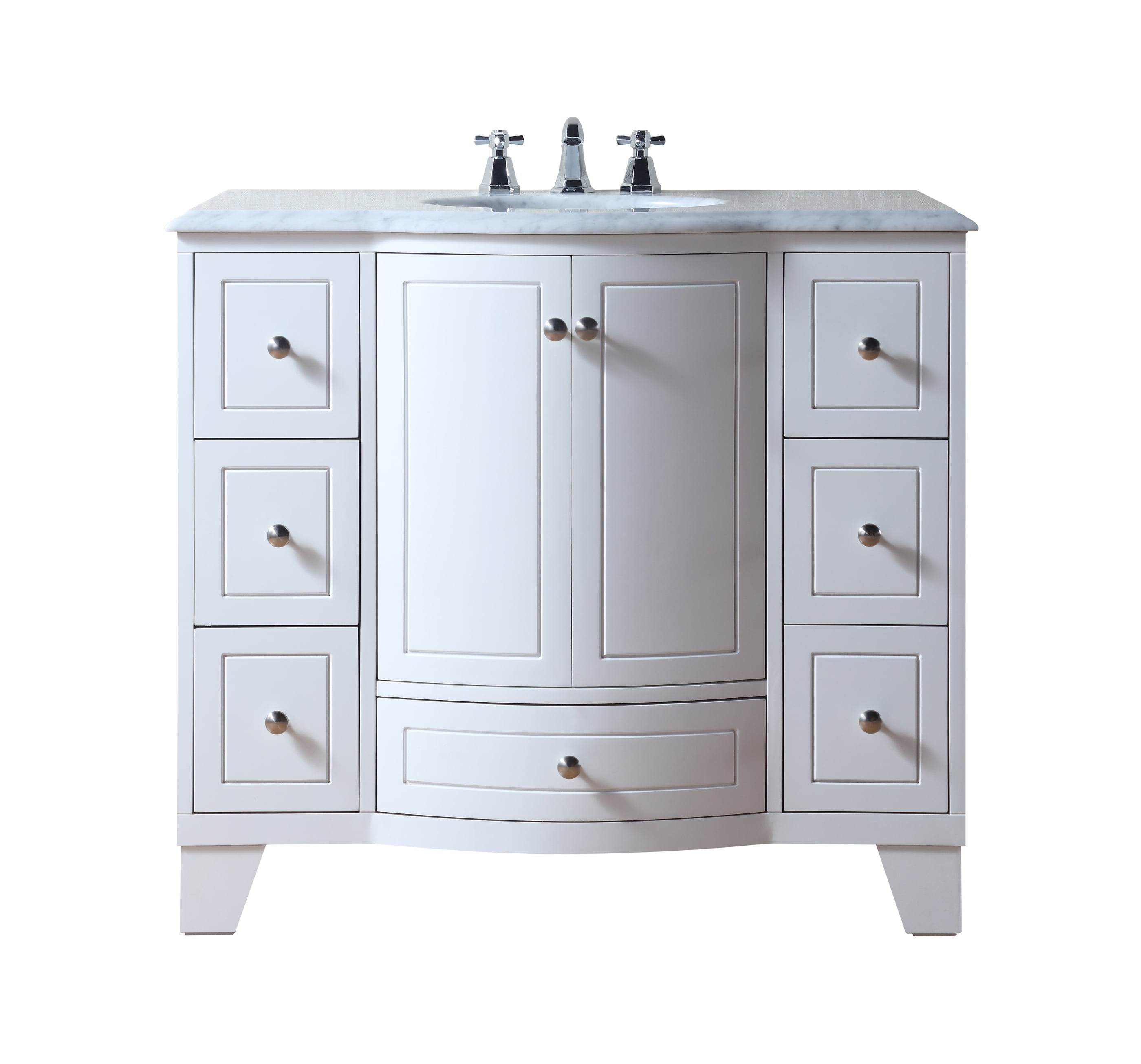 Stufurhome 40 Inch Grand Cheswick White Single Sink Vanity With Carrara Marble Top Walmartcom Walmartcom Stufurhome 40 Inch Grand Cheswick White Single Sink Vanity With Carrara Marble Top Walmartcom Walmartcom