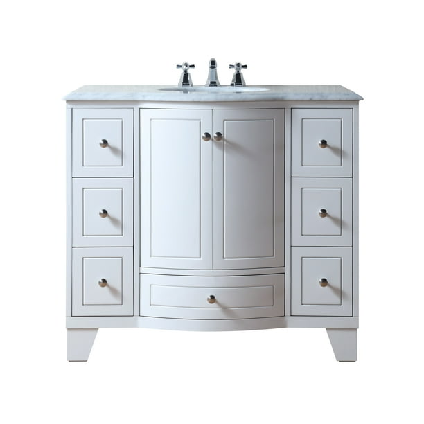Grand Cheswick White Single Sink Vanity, 40 Inch Vanity Top
