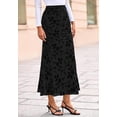 thumbnail image 7 of BTFBM Womens Floral Mesh Maxi Skirt Fall Elastic High Waisted Boho Elegant Mermaid Long Skirts for Women, 7 of 7