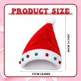 thumbnail image 3 of Christmas Santa Hat for Adults Thicken Soft Fur Xmas Holiday Hat, Ultra Warmth Classic Velvet Santa Claus Hat for Women Men while New Year Party Headwear, Hand-Stitched Fluffy Brim,Z6-Red, 3 of 9