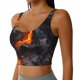 thumbnail image 2 of Fotbe Molten Lava Abstract Flow Sujetador Deportivo Largo sin Aros para Mujer con Almohadillas y Soporte Medio, Transpirable y Absorbente, Camiseta Tipo Chaleco o Tank Top-Small, 2 of 8
