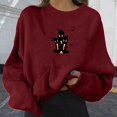 thumbnail image 2 of Women‘s Printed Sweatshirt Loose  Neck Pullover Casual Plus Size Blouse Top, 2 of 4