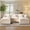 Beige, variant on Ovios 108" Modular Sofa U-Shaped Cloud Sectional Couch with 2 Ottomans, Comfy Deep Seat Chenille Sofa for Living Room, Apartment, Camel