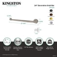 thumbnail image 4 of Kingston Brass DR114240 Americana 24" x 1-1/4" O.D. Stainless Steel Decorative Grab Bar, Matte Black, 4 of 4