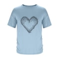 thumbnail image 2 of YueHuiYing Plus Size Tops for men Cute Graphic Tees Loose Fit Flower Printing Short Sleeve Crew Neck T Shirts, 2 of 5