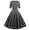 summer dresses for women-Black, variant on Homenesgenics Summer Dresses for Women under $10 Women's Retro Court Style Mid Length Dress Cocktail Dress White XL