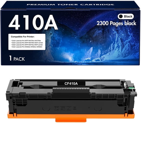 410A Toner Cartridges 410A 410X CF410A CF410X M477fnw Color Laserjet Pro MFP M477fdn M452dn M477fdw M452nw M452dw M377dw M477 M452 Printer Ink (1 Pack)