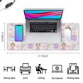 thumbnail image 5 of Long Mouse Pads for Desk,Princess Rainbow Castle Pattern Desk Mats on Top Of Desks, Desk Mouse Pad Extra Large with 3mm Non-Slip Base and Stitched Edge for Gaming,Office,Work,Home 31.5"x11.8", 5 of 6