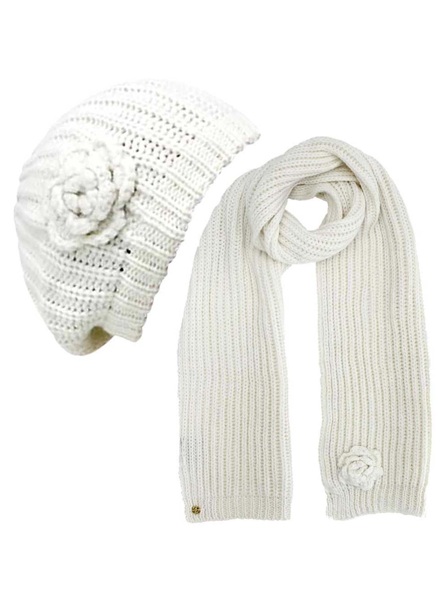 Feminine Rosette Knit Beret Hat 