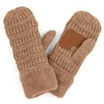 thumbnail image 6 of CC Brand Sherpa Lined Mittens Unisex Winter Accessories Mustard, 6 of 6