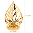 thumbnail image 2 of MLINS  Candlesticks Lids Leaf Iron End Table Decoration Taper Holder, 2 of 8