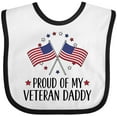 thumbnail image 3 of Inktastic Military Veteran Daddy Proud Son Daughter Boys or Girls Baby Bib, 3 of 4