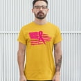 thumbnail image 3 of Tee Hunt Pink Ribbon Flag T-Shirt Breast Cancer Awareness Hope Survivor Mens Shirt, Yellow, X-Large, 3 of 5