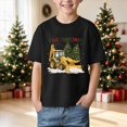 thumbnail image 2 of sdbrld Boys Christmas Short Sleeve Graphic Crewneck T-Shirt for 3T 4T Toddler Kids Holiday Black Sizes 3-4 Years, 2 of 5