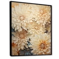thumbnail image 2 of Designart "Minimalist Beige And Gold Mums Painting I" Mums Floater Framed Wall Art Living Room, 2 of 5