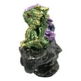 thumbnail image 3 of Colorful Metallic Dragon Wyrmlings On Sloped Bridge Cliff Rock Decor Figurine, 3 of 8