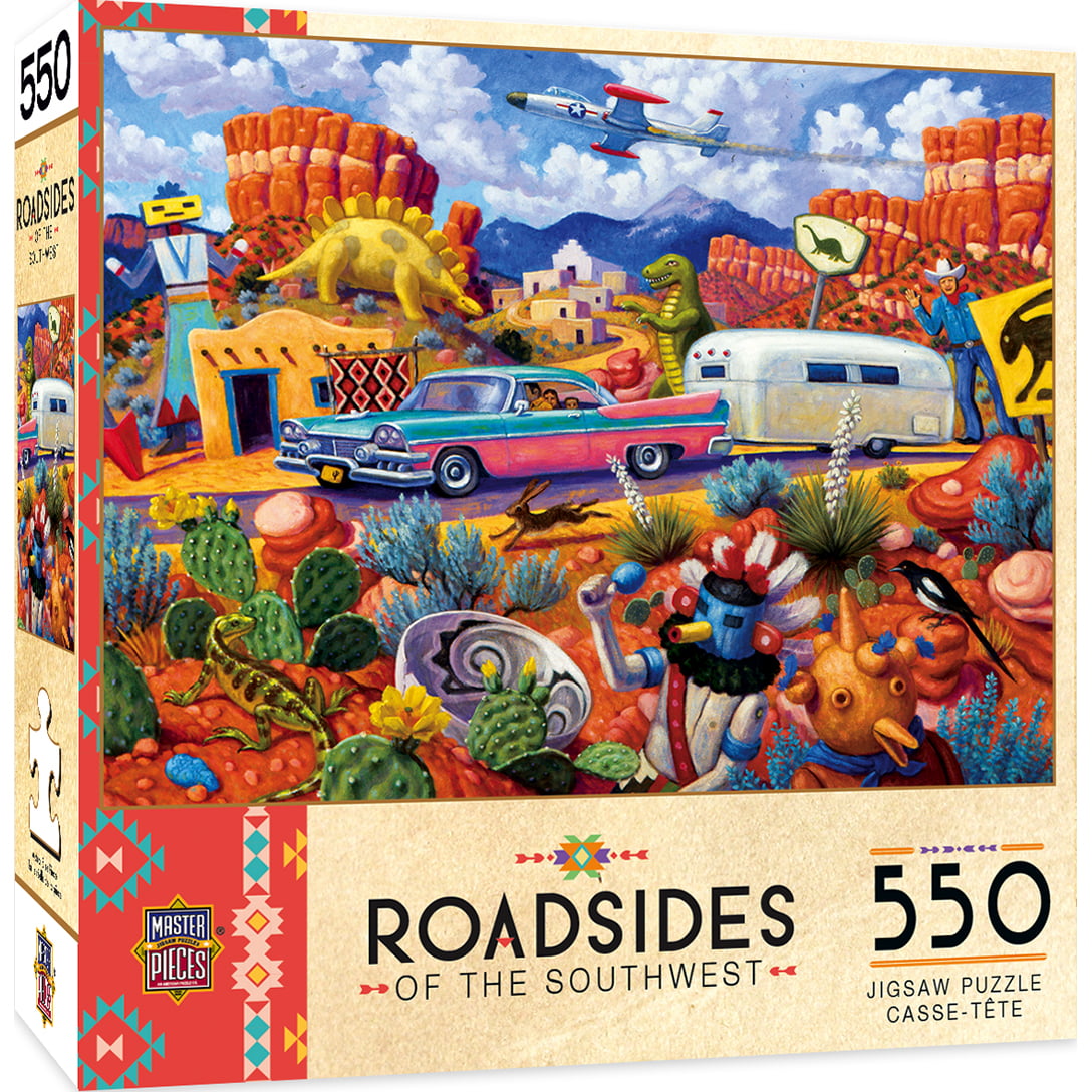 Master Pieces 2-550 Piece Puzzles Country Escapes Away From It  & Apple Express 