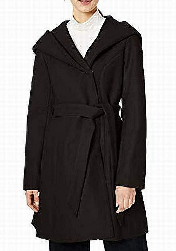 Jessica Simpson Coats & Jackets - Womens Coat Rich Large Hooded Tie Waist L - Walmart.com 