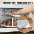 thumbnail image 3 of Glass Microwave Splatter Cover for Food Tall Microwave Cover with Silicone Knob 100% Food Safe 10in Plate Splatter Guard Lid With Vent Hole BPA Free Dishwasher Safe, 3 of 6
