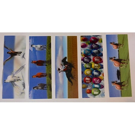 3D Motion Cowboy - Horse Running – Pegasus - Three Horse - Happy Birthday - Bookmarks and Rulers For Kids