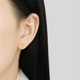 thumbnail image 5 of PAMTIER Women's Stainless Steel Minimalist Dainty Hollow Heart Shape Stud Earrings Gold, 5 of 6
