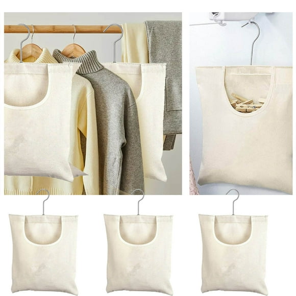 Organisateur de Rangement Textile pour Pinces à Linge - Solution de Rangement pour Sacs Utilitaires Extérieurs pour le Linge et le Séchage