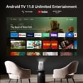 thumbnail image 2 of Wanbo T2 Ultra 【Android TV 11.0 / 1080P Nativo】 Mini Proyector Portátil Inteligente con WiFi Bluetooth, Giro 120°, Autoenfoque y Keystone, 500 ANSI, Compatible con Netflix y 5000+ Apps, 2 of 5