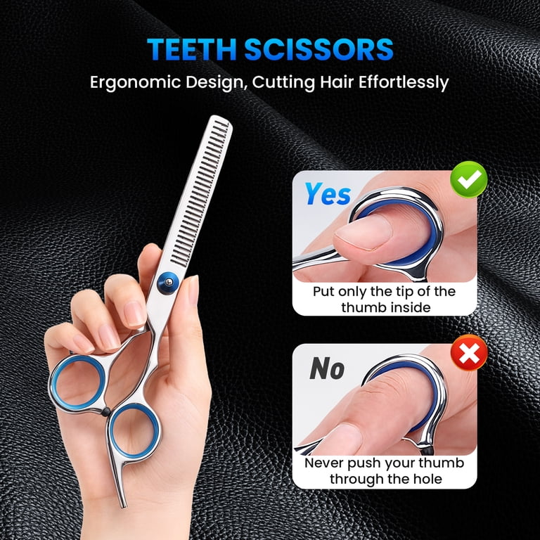 MTUYELI Professional Hair Cutting Scissors Set, 11 Pieces photo 4