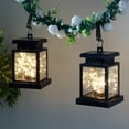 thumbnail image 3 of 2-Pack Solar Lantern Lights Outdoor Waterproof Solar Powered Table Lamp Hanging Lighting with Warm LED Fairy String Lights for Patio Garden Landscape Decoration Yard Lawn（with Clamp）, 3 of 7