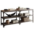 thumbnail image 1 of Bowery Hill Console Table in Weathered Oak and Antique Silver, 1 of 1