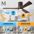 thumbnail image 6 of Matthews Fans - Irene-3HLK 3-Blade Flush Mount Ceiling Fan with Integrated LED, 6 of 7