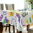thumbnail image 3 of Coolnut Mardi Gras Rectangle Tablecloth Spill-Proof Polyester Table Cloth Table Cover for Kitchen Dining Picnic Holiday Party Decoration,60"x108", 3 of 7