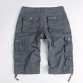 thumbnail image 4 of Besolor Mens Cargo Shorts Casual Straight Leg Outdoor Hiking Workout Below Knee Shorts 3/4 Capri Pants with Pockets, 4 of 9