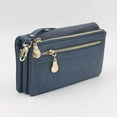 thumbnail image 2 of Woman Long PU Wallet Storage Handbag Wallet for Lady Woman Female (Blue), 2 of 8